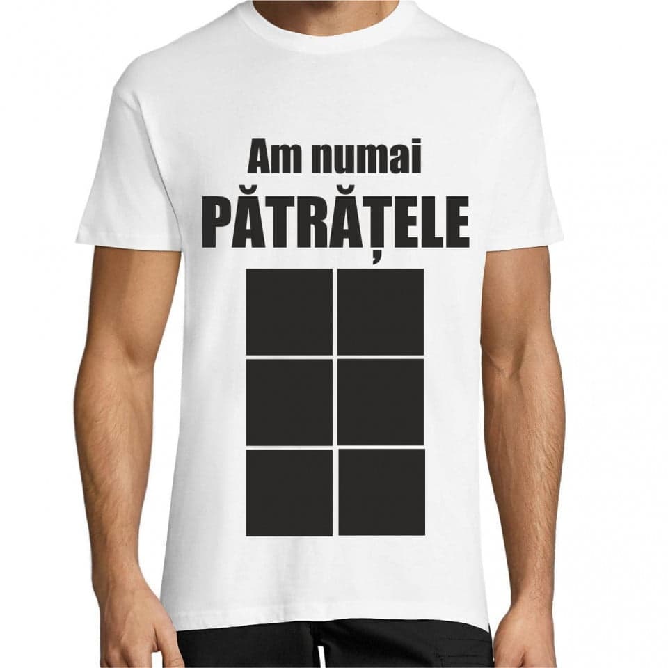 Tricou personalizat am numai patratele