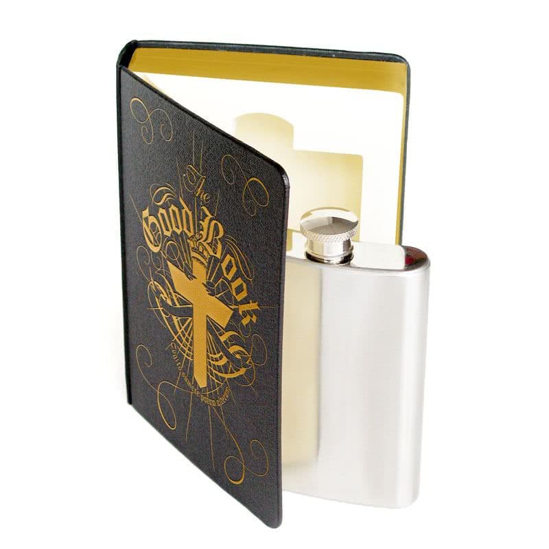 Recipient metalic pentru bauturi in carte