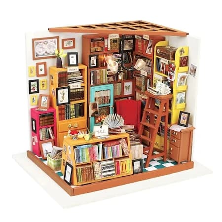 Miniatură DIY biblioteca lui sam