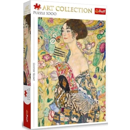 Puzzle cu tabloul „Doamna cu evantaiul” de Klimt