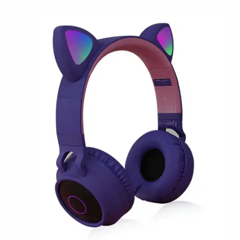 Casti wireless pliabile, urechi de pisica, bluetooth 5.0, handsfree, hifi, bass stereo