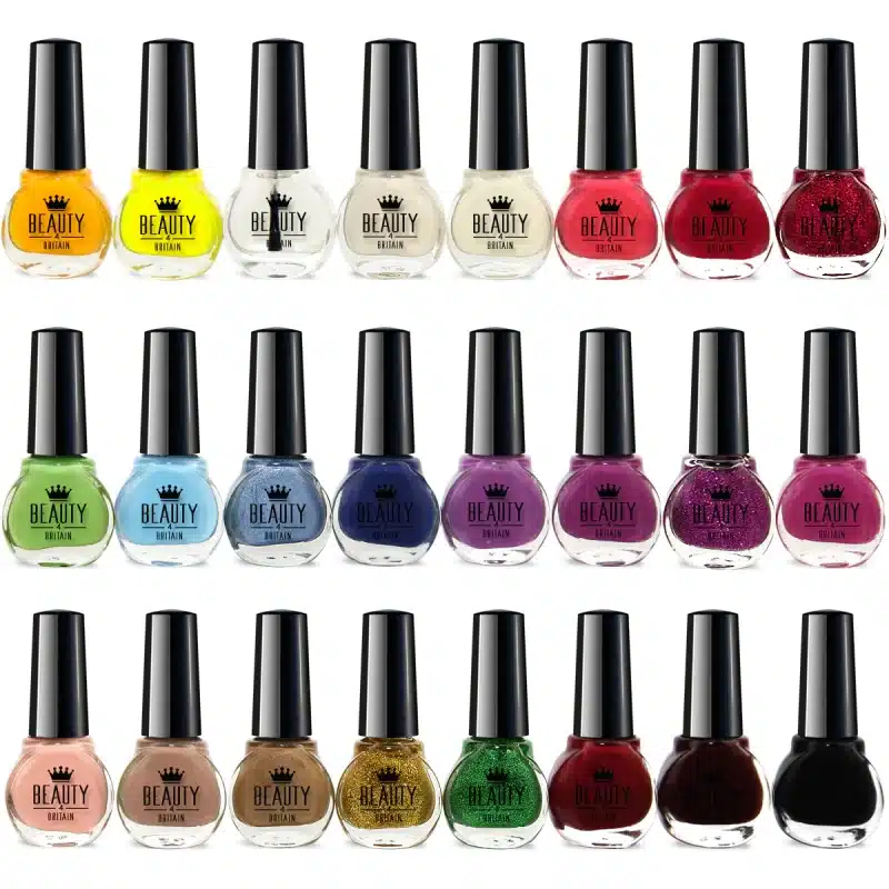 Set lac de unghii Beauty4Britain, 'my nail polish', set A, multicolor, 24 bucati x 5 ml