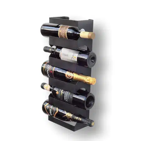 Suport sticle de vin Smart 5, negru mat, 45 cm