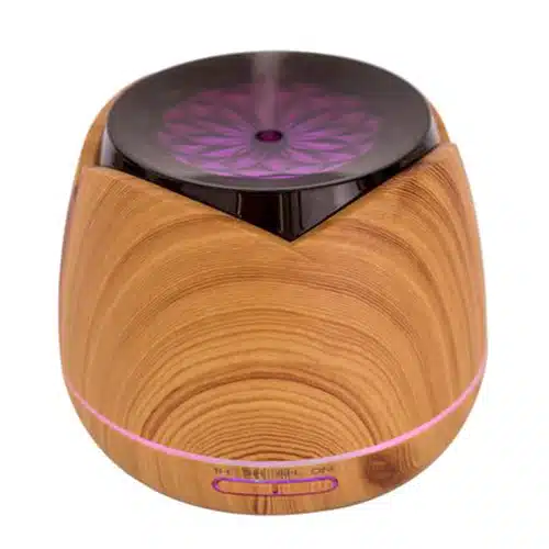 Difuzor aromaterapie PNI pentru uleiuri esentiale, cu ultrasunete, 400 ml, 7 culori LED