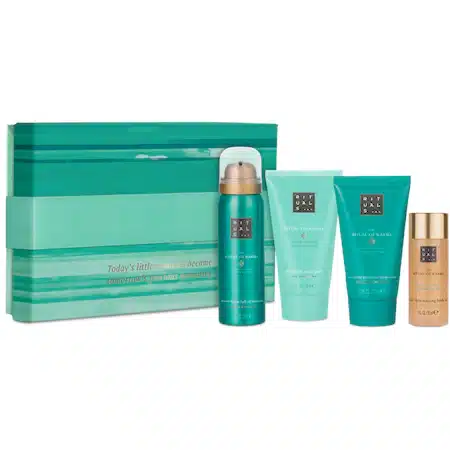 Set Rituals The Ritual of Karma: gel de dus, crema de corp, exfoliant de corp, ulei de corp