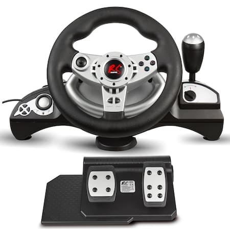 Volan cu pedale RS700, PS4/PS3/XBOX ONE, USB, negru-argintiu