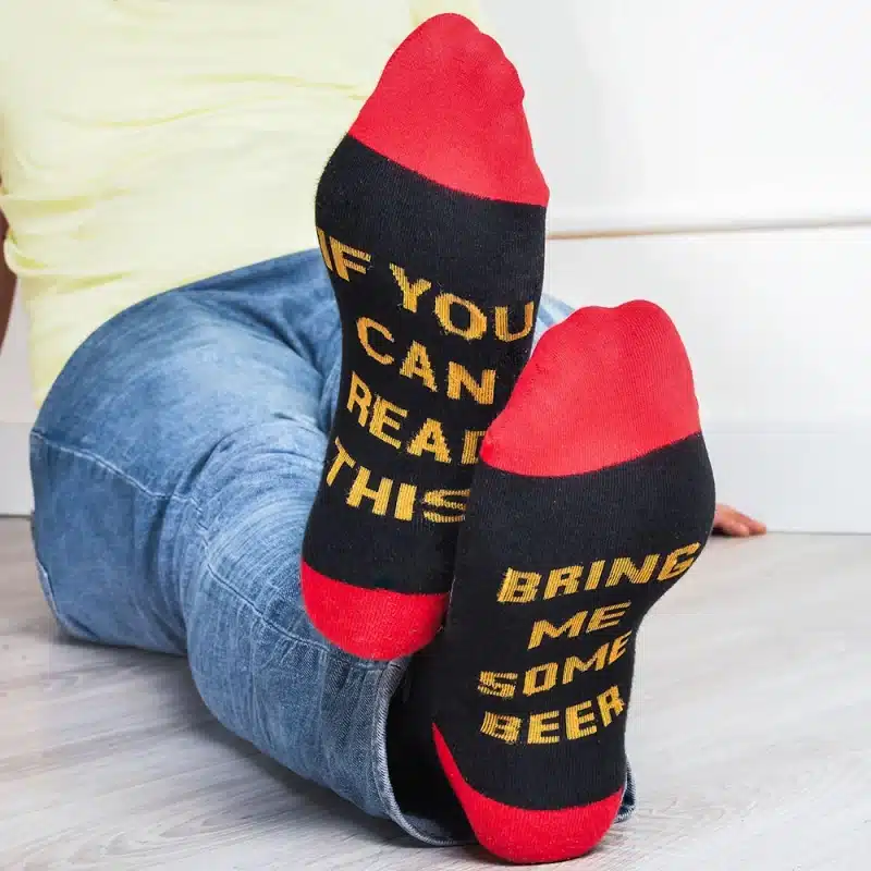 Sosete amuzante cu model „Bring me beer”