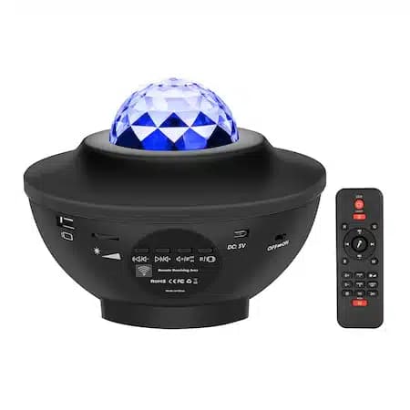 Lampa de veghe cu proiector si telecomanda,10 culori, lumina reglabila, rotatie 360°