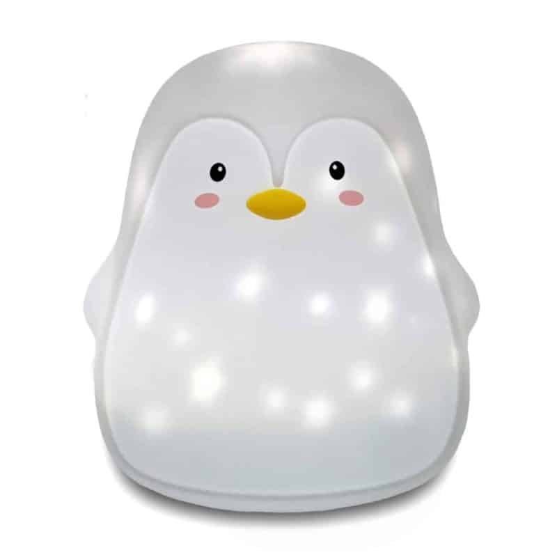 Lampa pentru copii, LED 3 culori, lumina reglabila, incarcare USB, pinguin