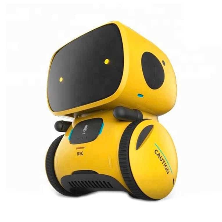Robot inteligent interactiv PNI Robo One, control vocal, butoane tactile, galben