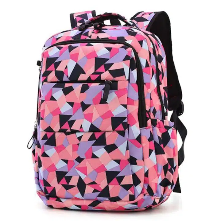 Rucsac Ubepro SellerFun, model geometric, 30x15x41 cm, impermeabil, multicolor