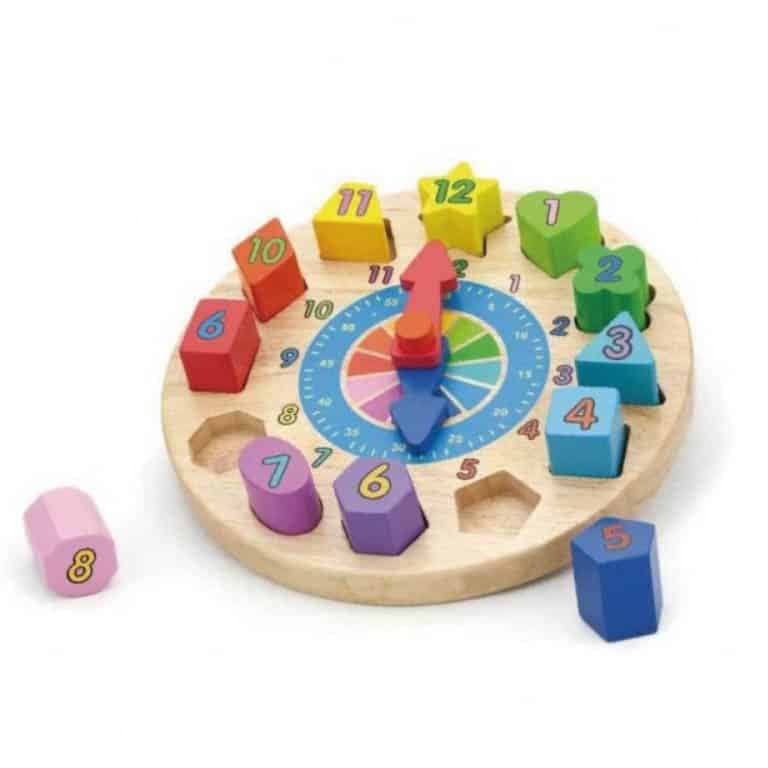 Puzzle Viga, sortator cu ceas, pentru copii
