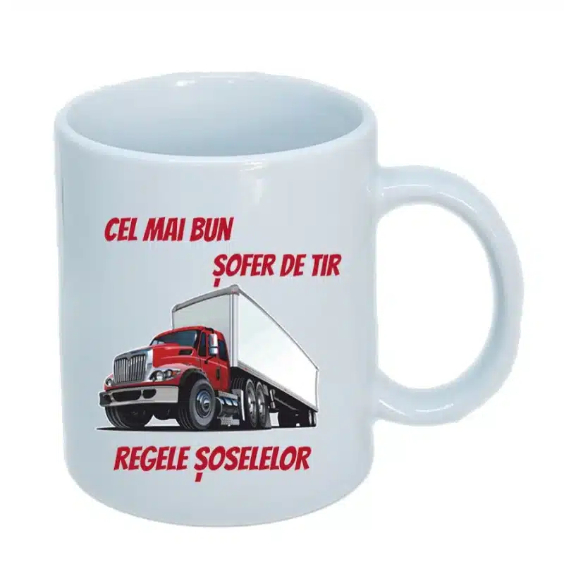 Cana personalizata "Cel mai bun sofer de tir - Regele soselelor", 330 ml
