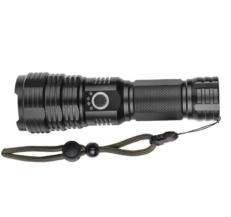 Lanterna LED Techone, profesionala, acumulator inclus, rezistenta la apa, incarcare USB