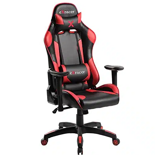 Scaun gaming Kring Racer X, manere reglabile, suport lombar si cervical
