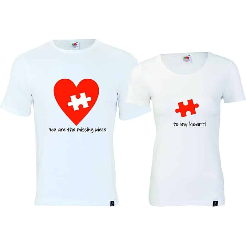 Set de tricouri personalizate pentru cuplu