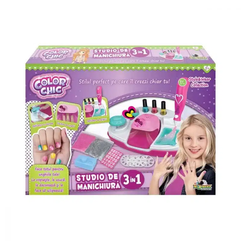Set de creatie unghii 3 in 1