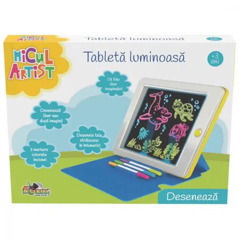 Tableta luminoasa pentru scris si desenat