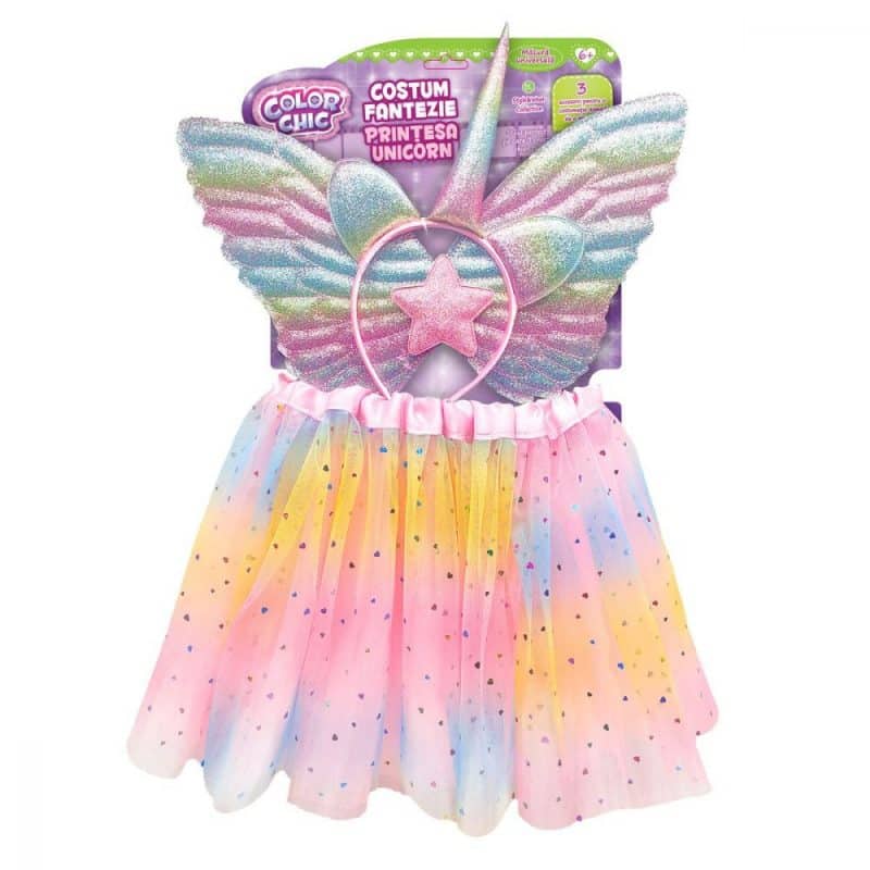 Costum de printesa-unicorn pentru fetite