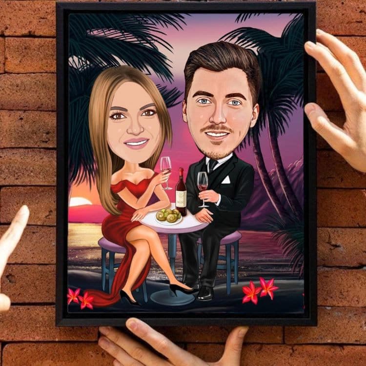 Caricatura personalizata pentru iubiti