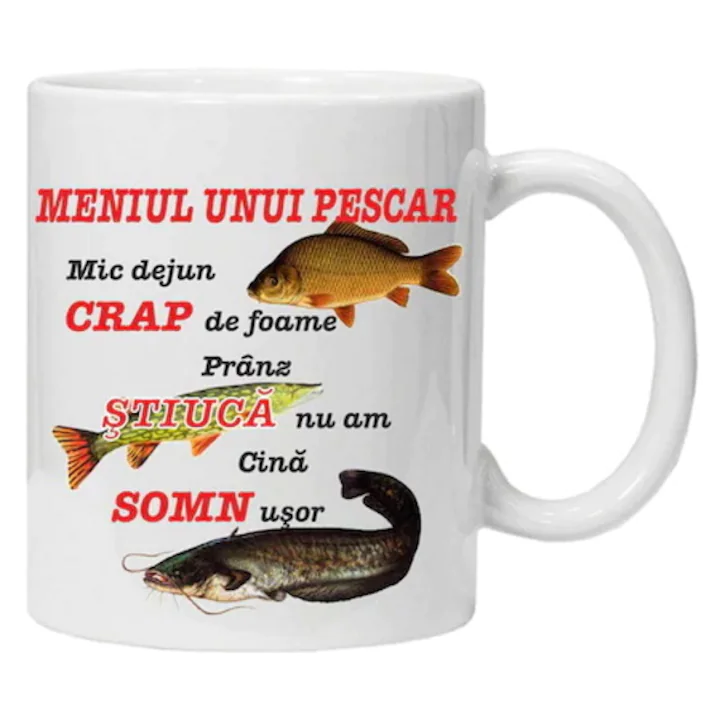 Sticla vin pescar + punga personalizata