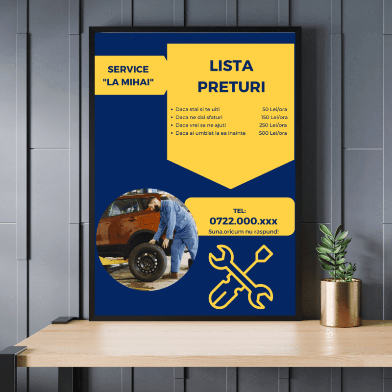 Rama foto personalizata mecanic