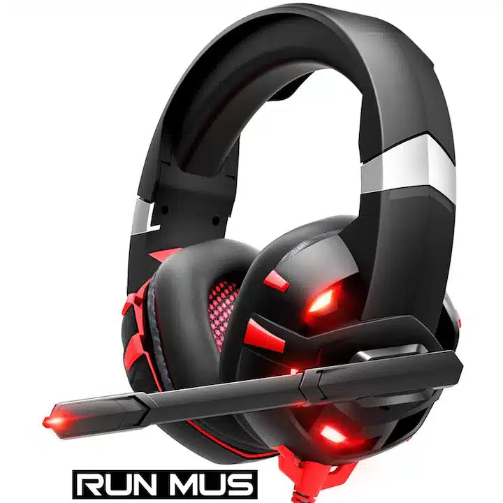 Casti gaming runmus, super deep bass, lumina LED