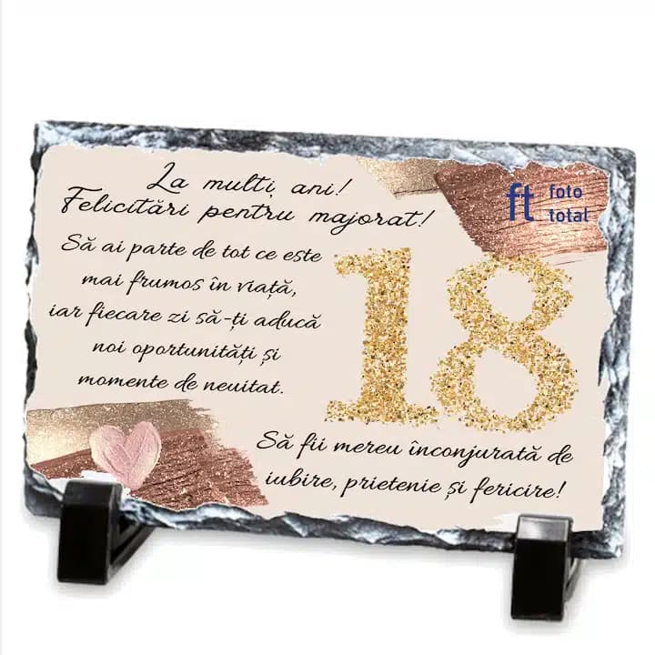Placa decorativa cadou pentru majorat, 15×20 cm