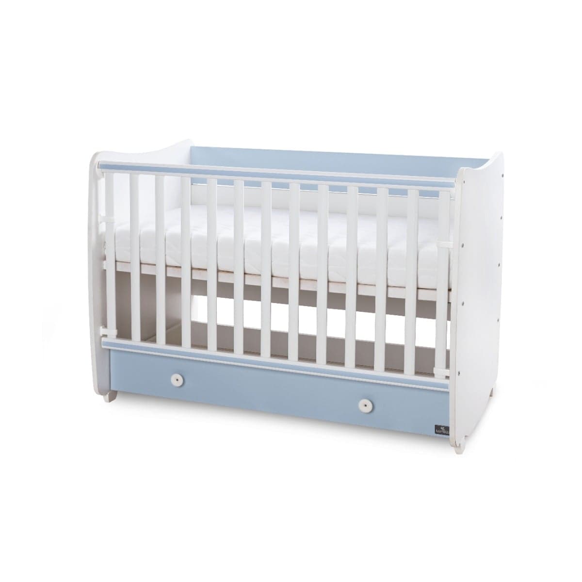 Patut balansoar, transformabil, lorelli dream 60 x 120 cm, white baby blue