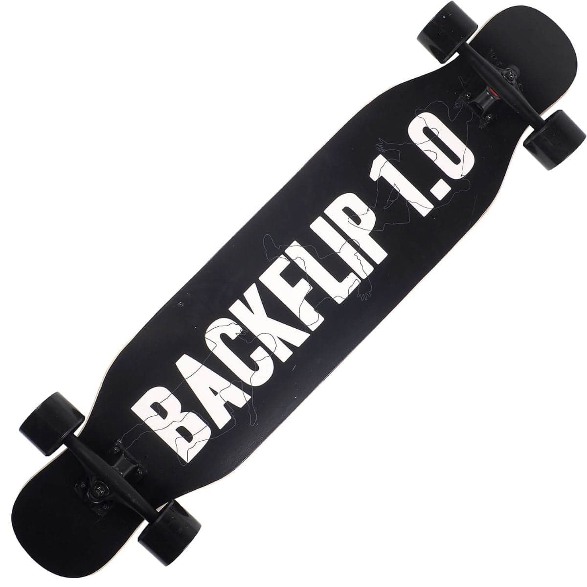 Longboard action one, ABEC-9 PU, aluminiu 120 kg, 108 x 23.5 cm, negru backflip