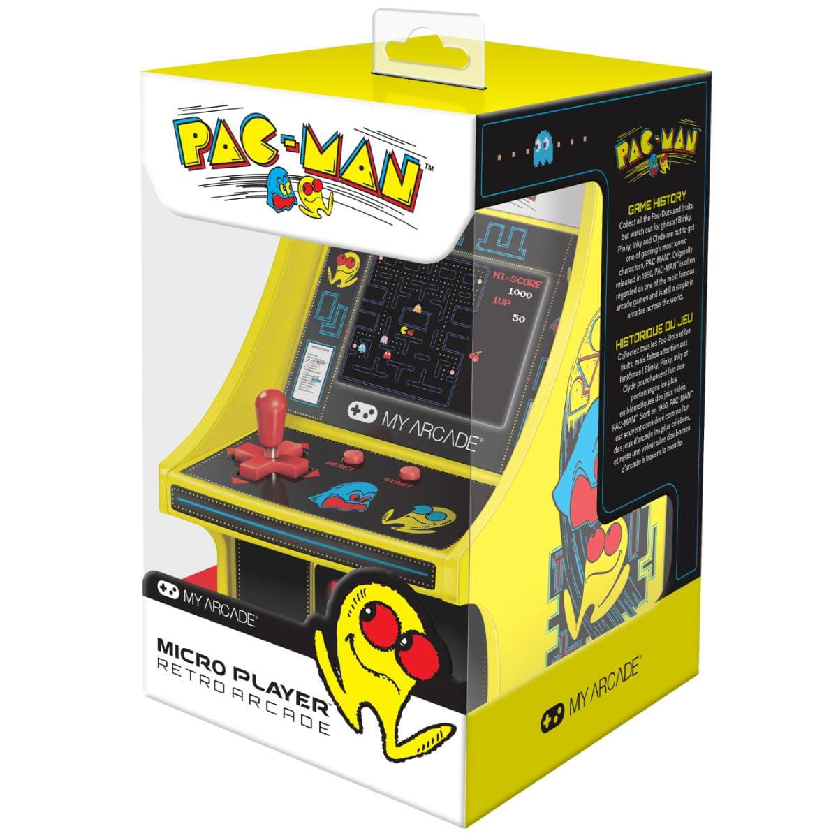 Mini consola retro, my arcade, micro player, pac-man