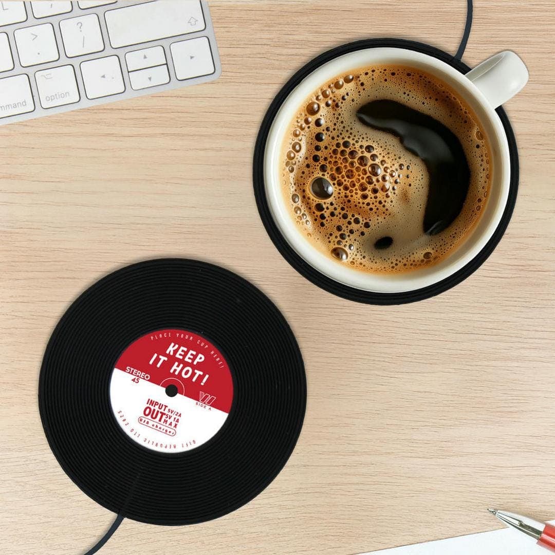 Incalzitor pentru cana de cafea USB - placă de gramofon