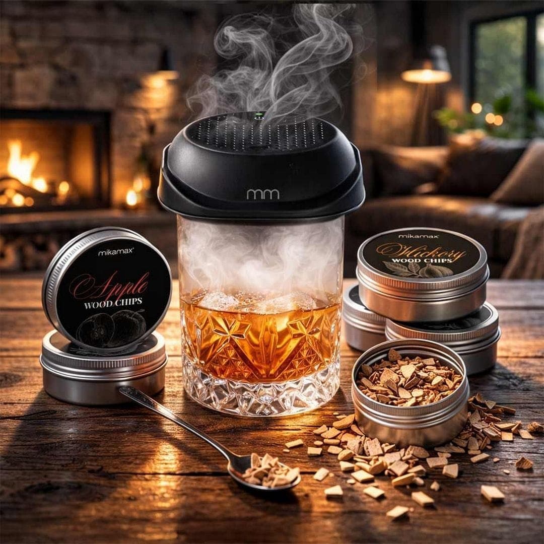 Aparat electric pentru afumat cocktailuri și whisky - infuzor de fum