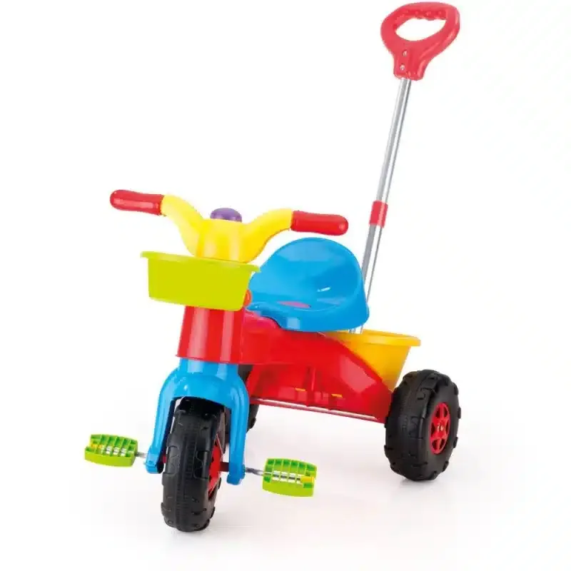 Tricicletă pentru copii Dolu My First Trike, cu sistem de ghidare, roșie