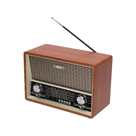 Radio retro SAL RRT 4B, maro, cu Bluetooth