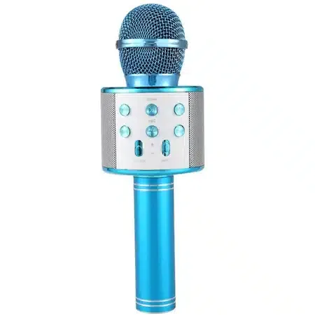 Microfon karaoke fără fir, cu acumulator încorporat și boxă inclusă