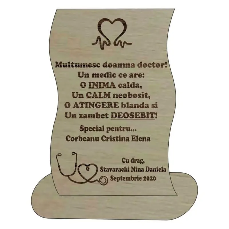Decorațiune personalizată pentru doctor