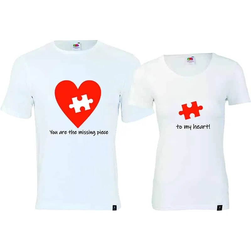 Set de tricouri personalizate pentru cuplu