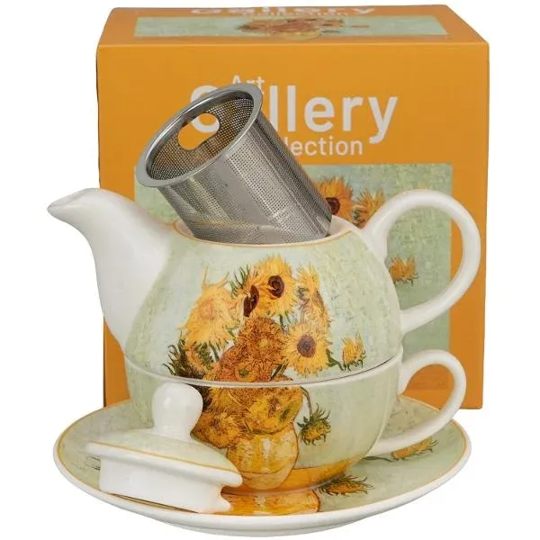 Set cu ceainic, ceașcă și infuzor Duo, Van Gogh Sunflowers