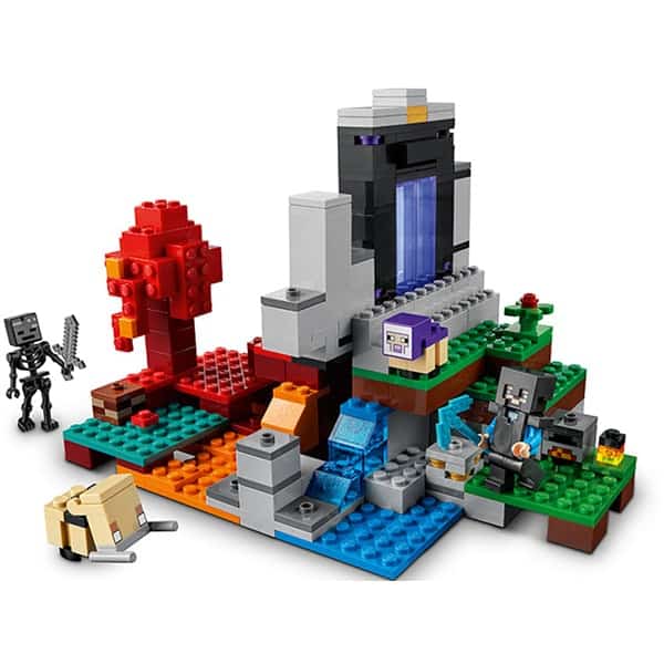 Set LEGO Minecraft, model „Portalul ruinat”