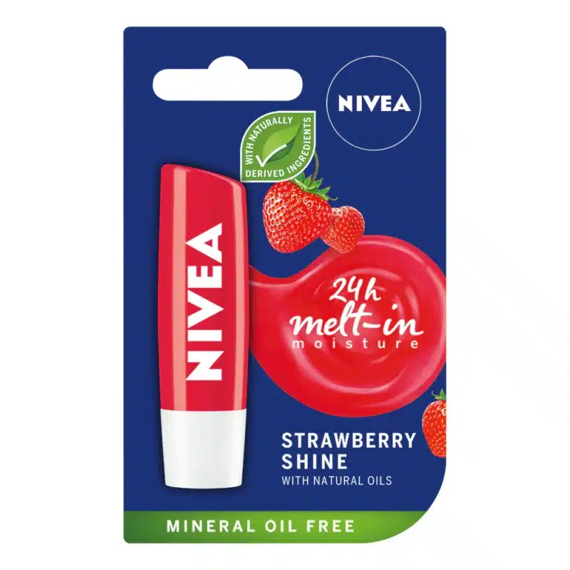 Balsam de buze Nivea Lip Care Strawberry Shine, 4.8 g