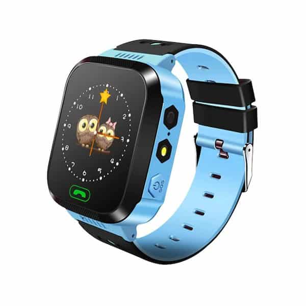Ceas smartwatch GPS copii MoreFIT, GPS, lanterna, buton SOS, apel, albastru